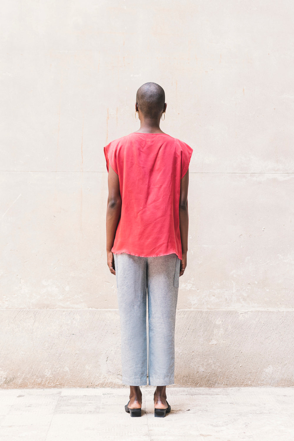 TOME Sleeveless T-Shirt 100% BEMBERG Gray/Cyclamen/Powder Pink - Image 12