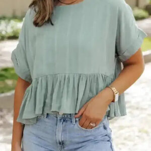 Laurel Green Short Sleeve Blouse