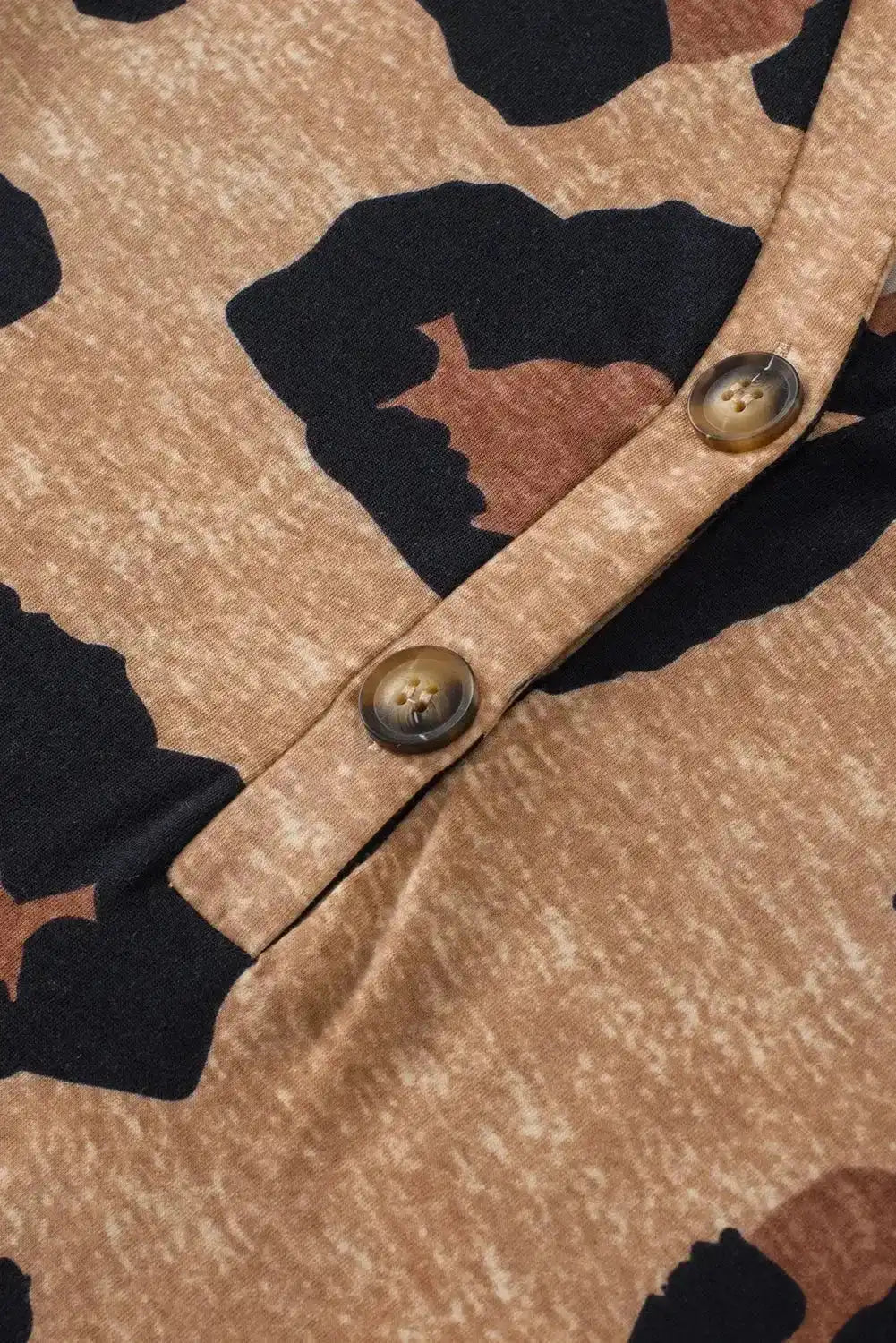 Light French Beige Leopard Blouse - Image 5