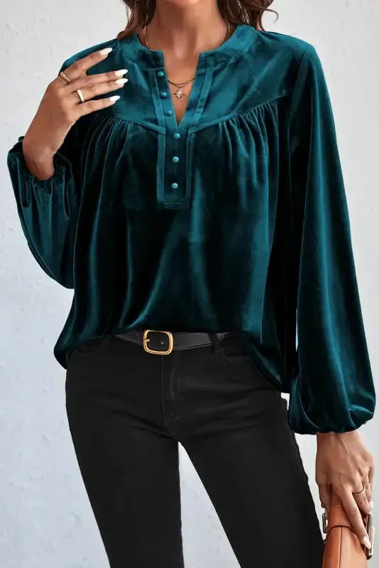 Skobeloff Beaded Velvet Blouse - Image 6