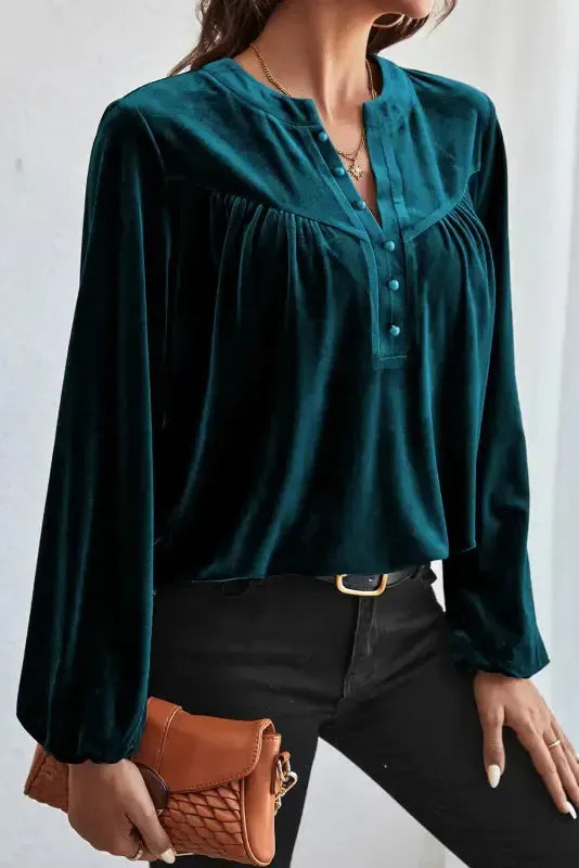 Skobeloff Beaded Velvet Blouse - Image 3